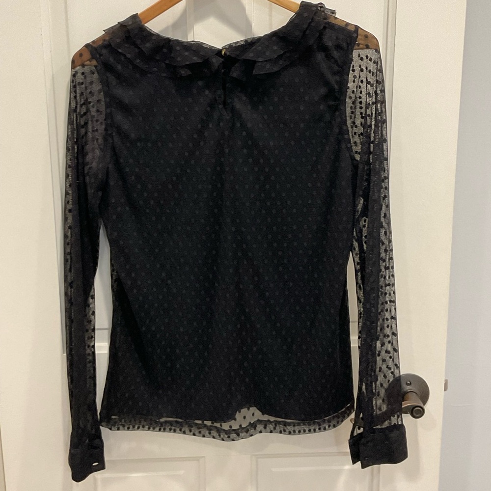 Cuple Women’s Swiss Dot Ruffle Top Size Small - Picture 3 of 3